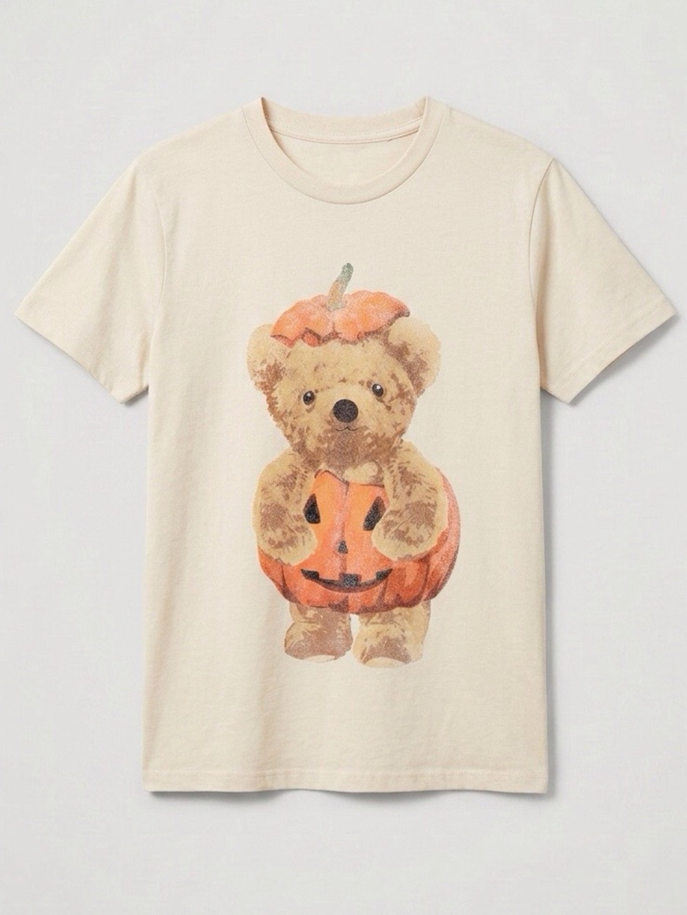 Grayson Threads Pumpkin Bear Halloween Graphic Tee Fall Cute Shirt Size M